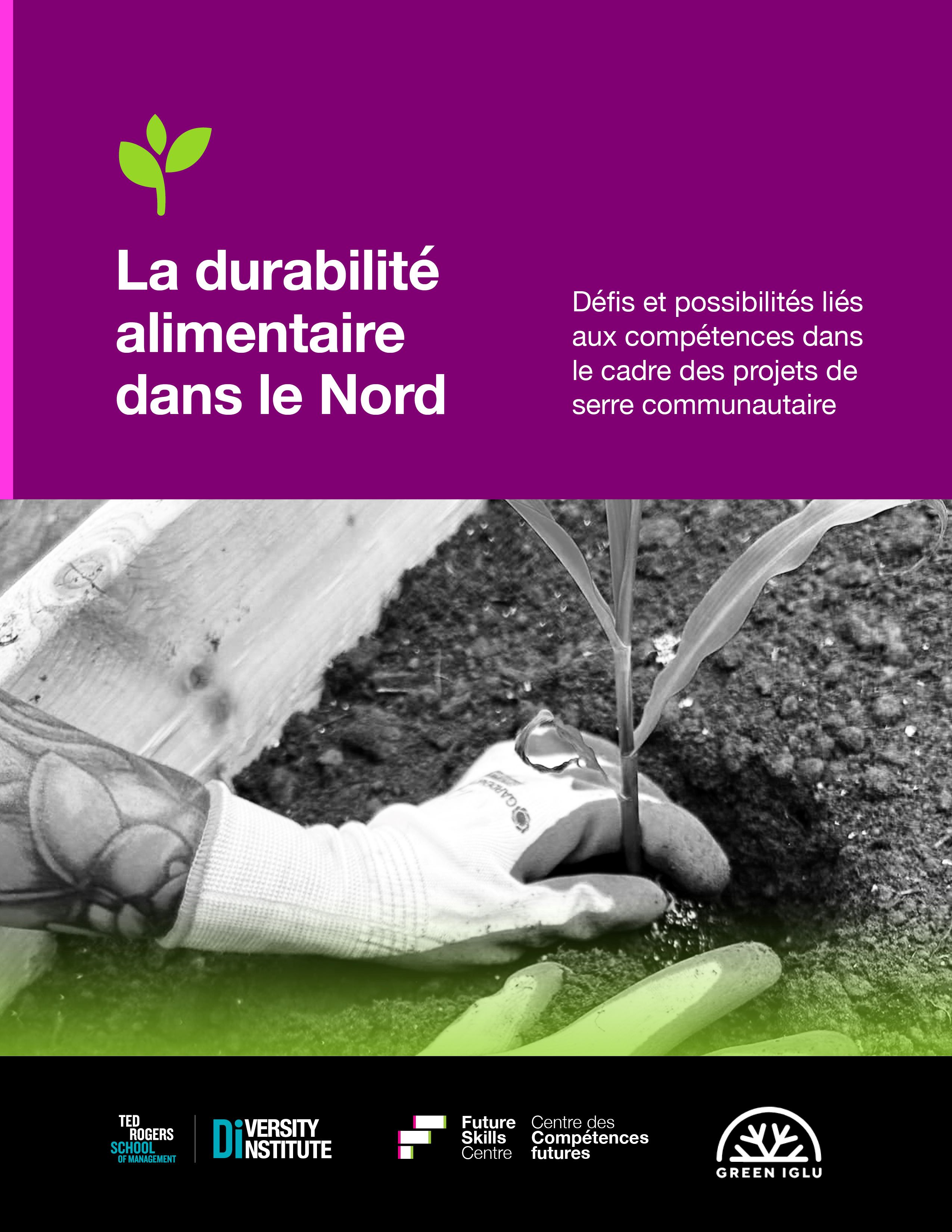 Une couverture de rapport représentant une personne en train de planter une plante.